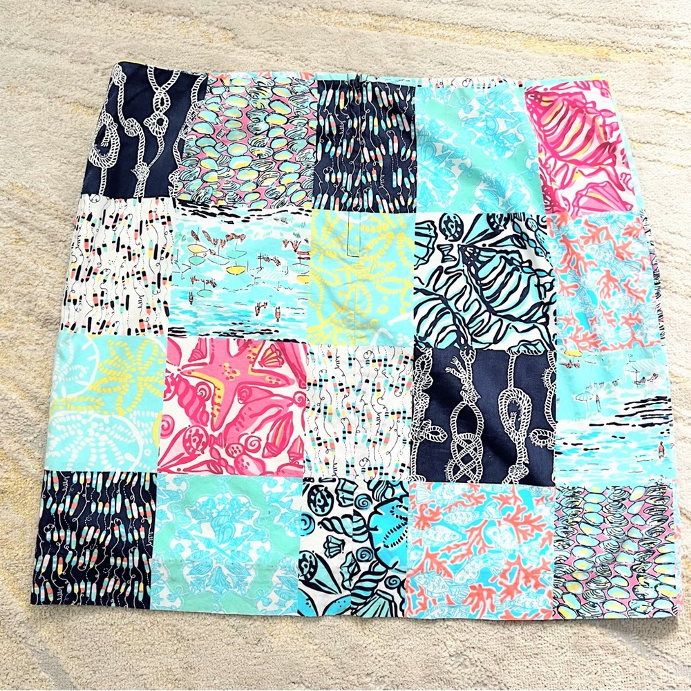 Lilly Pulitzer Patchwork Print Skirt Size 14 - Picture 5 of 10